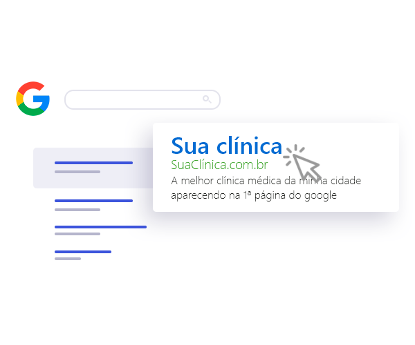 Sua clínica aparecendo no buscador google e gerando agendamentos Seu site no google
