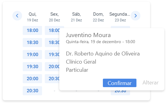 Agendamento de consultas no site Agendamento no site